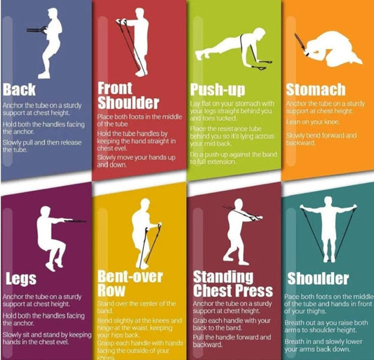 Heavy-duty double toning tube for full-body workout & stretching – Grey.