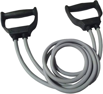 Heavy-duty double toning tube for full-body workout & stretching – Grey.