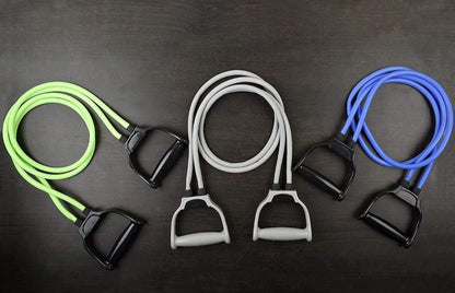Heavy-duty double toning tube for full-body workout & stretching – Grey.