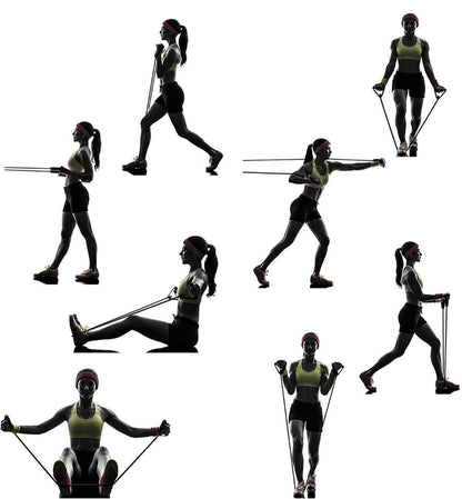 Heavy-duty double toning tube for full-body workout & stretching – Grey.
