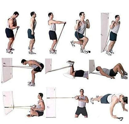 Heavy-duty double toning tube for full-body workout & stretching – Grey.